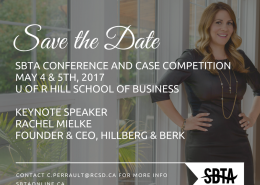 Save the Date - 2017 SBTA Conference and High School Case Competition